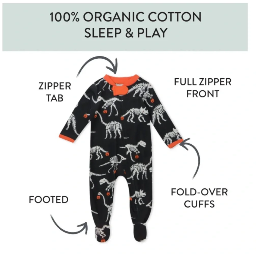 Honest Halloween 🎃 Dinosaur Sleep & Play Pajamas